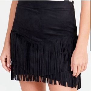 Altar’d State Black Fringe Skirt
